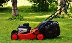 red-lawn-mower
