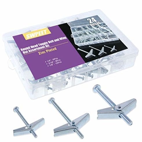 Swpeet Assorted Toggle Bolt and Wing Nut