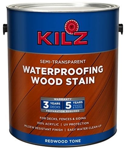 KILZ L832211 Exterior Waterproofing Wood Stain