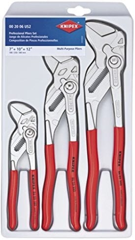 KNIPEX Tools 00 20 06 US2 Pliers Wrench 3-Piece Set