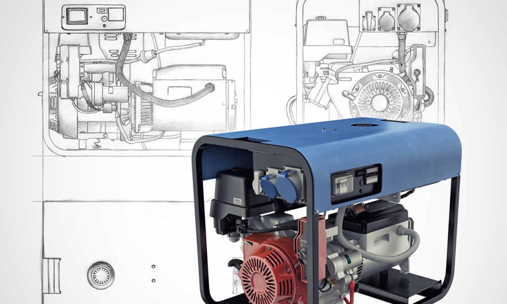 generator with drawings parts in the background